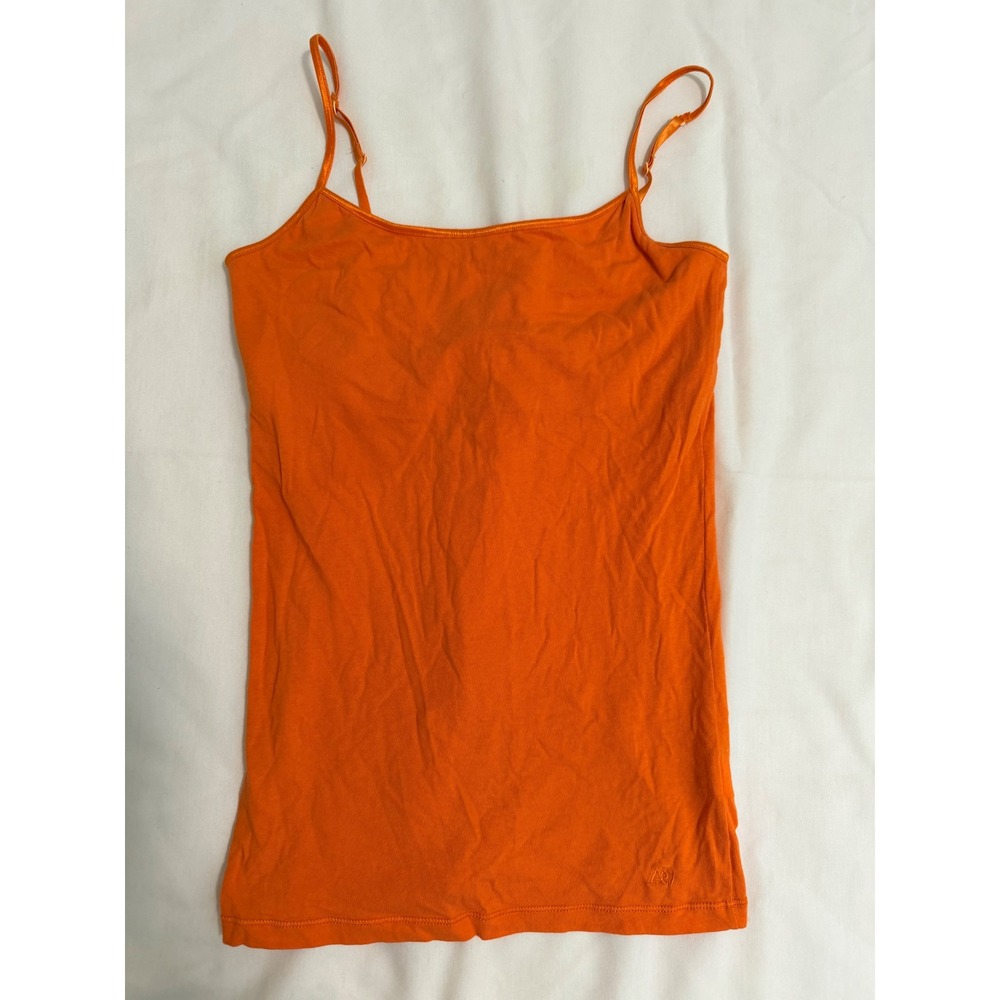 Aeropostale Women Orange Stretch Cotton Cami Camisole Tank Top Large L